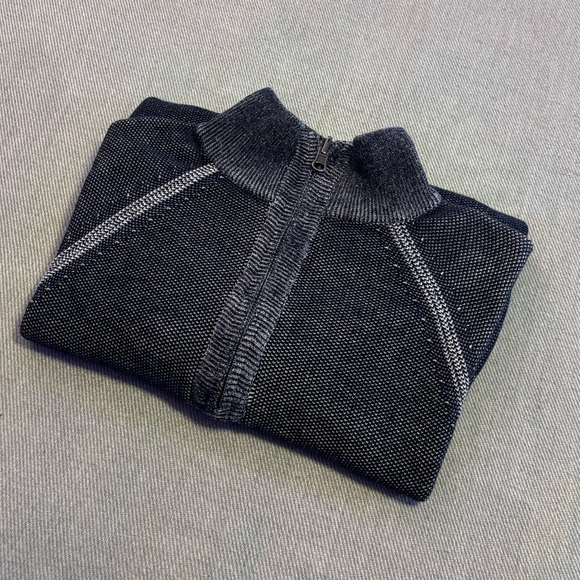 Navy zip-up sweater - Picture 1 of 3